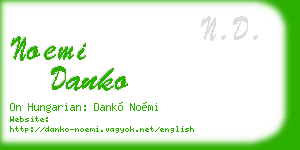 noemi danko business card